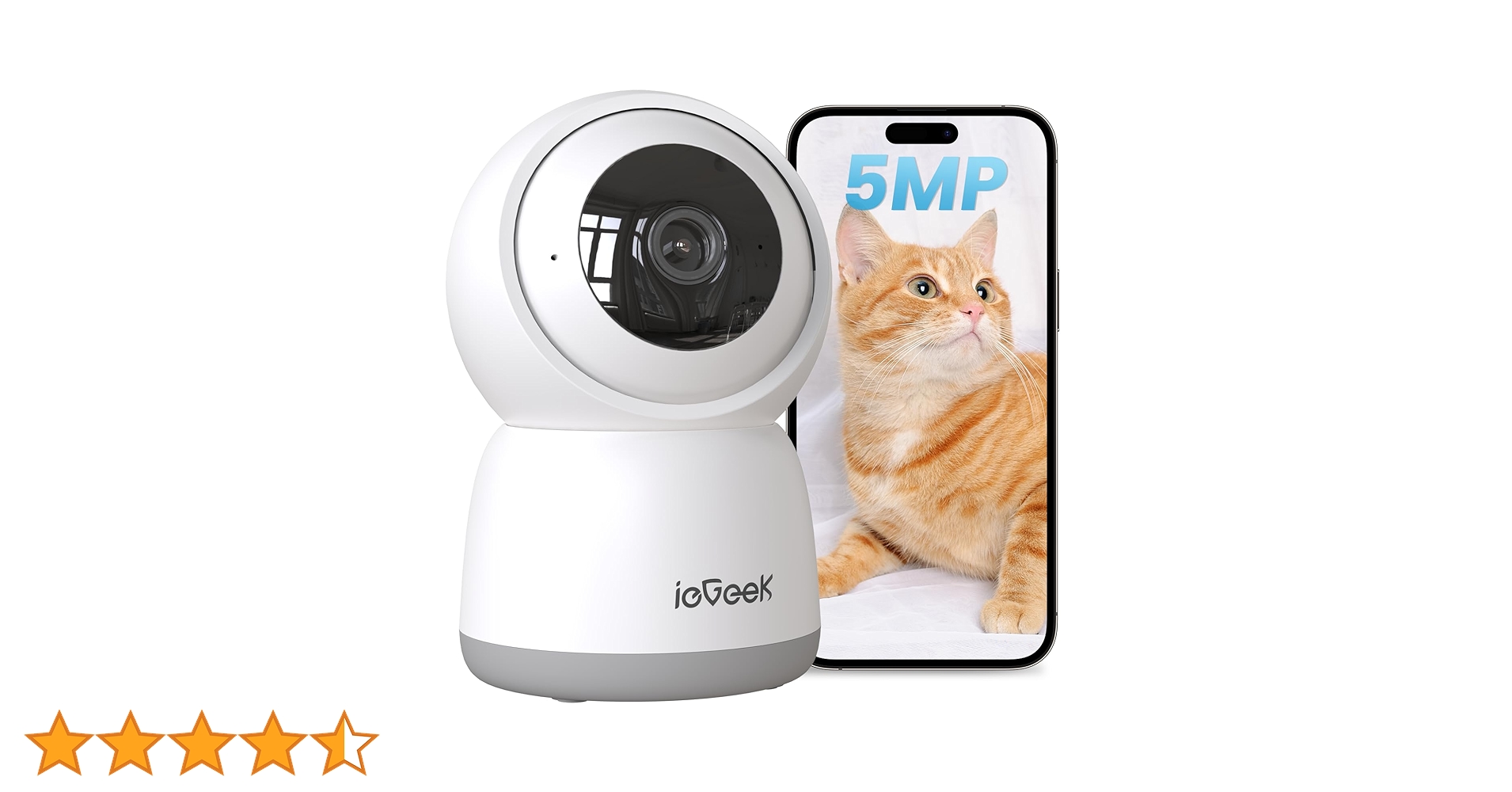 ペットカメラ、iPhone対応、監視カメラ、ieGeek ネットワークカメラ、屋 5Gwifi対応・最新800万画素】ペットカメラ iphone対応 見守り